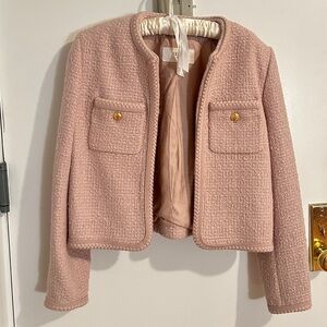 Celine Chelsea Blush Tweed Jacket